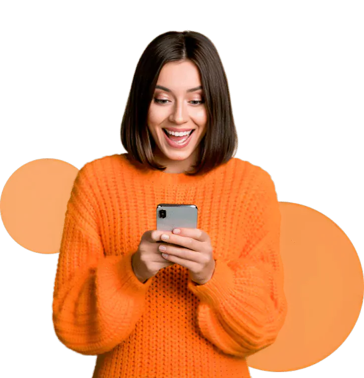 Lady using a mobile phone